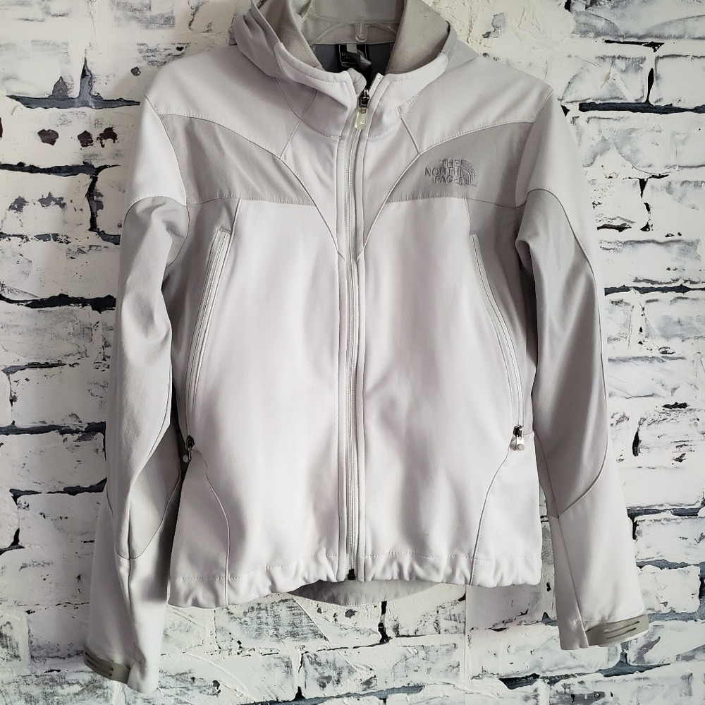 The North Face White and Grey Lightweight Jacket